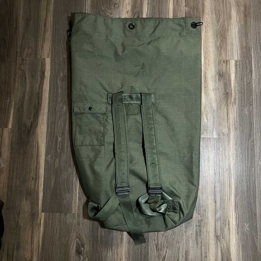 Military × Rare US Military Canvas Duffle Bag Gre… - image 3