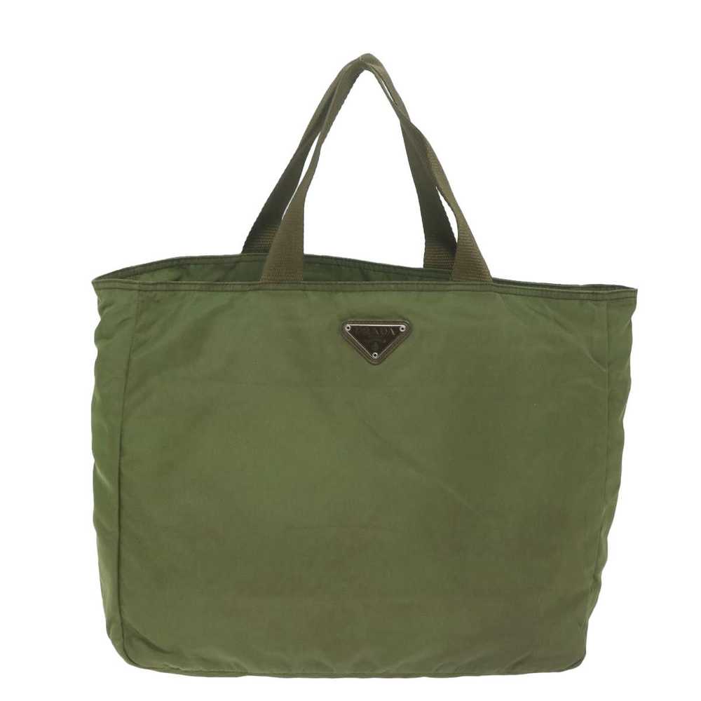 Prada PRADA Tote Bag Nylon Khaki Auth 65154 - image 12