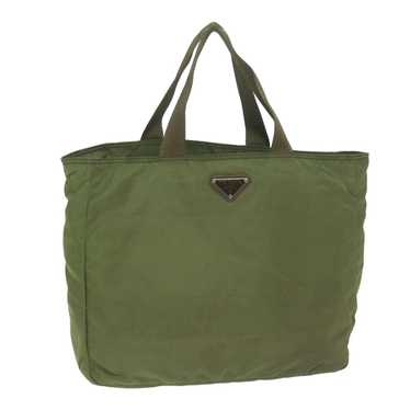 Prada PRADA Tote Bag Nylon Khaki Auth 65154 - image 1