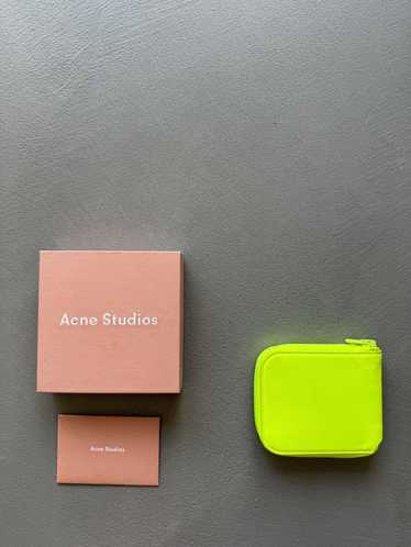 Acne Studios Acne Studios Neon Yellow Zip Wallet - image 1