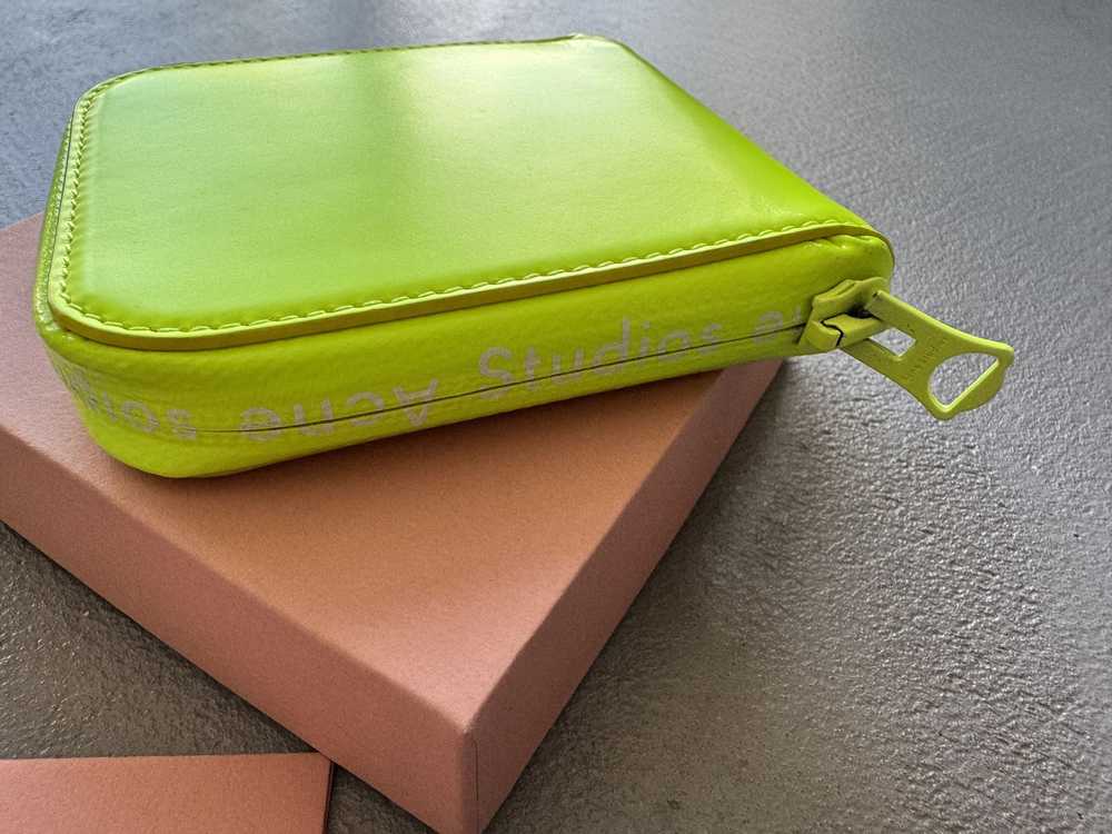 Acne Studios Acne Studios Neon Yellow Zip Wallet - image 2