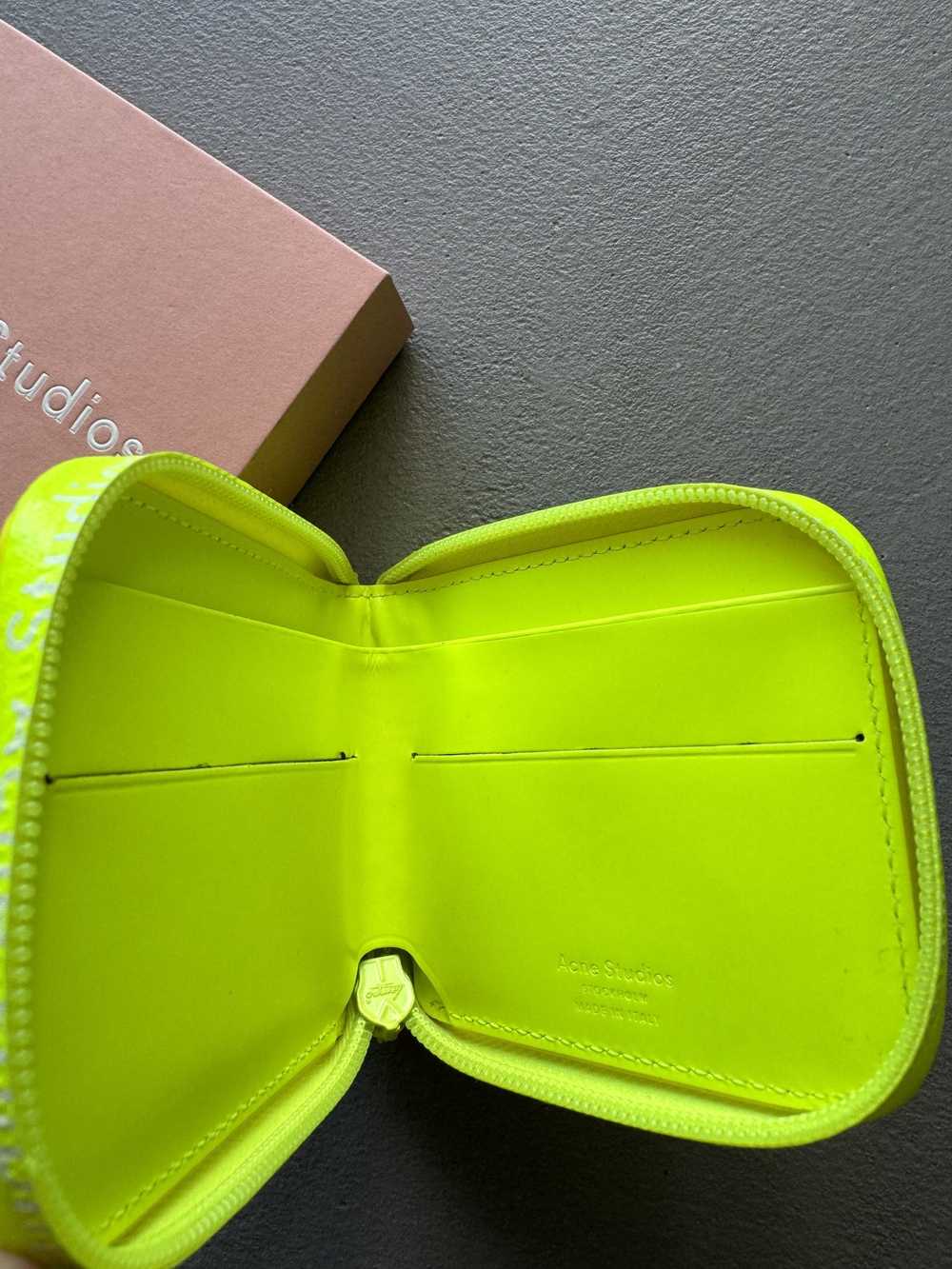 Acne Studios Acne Studios Neon Yellow Zip Wallet - image 5