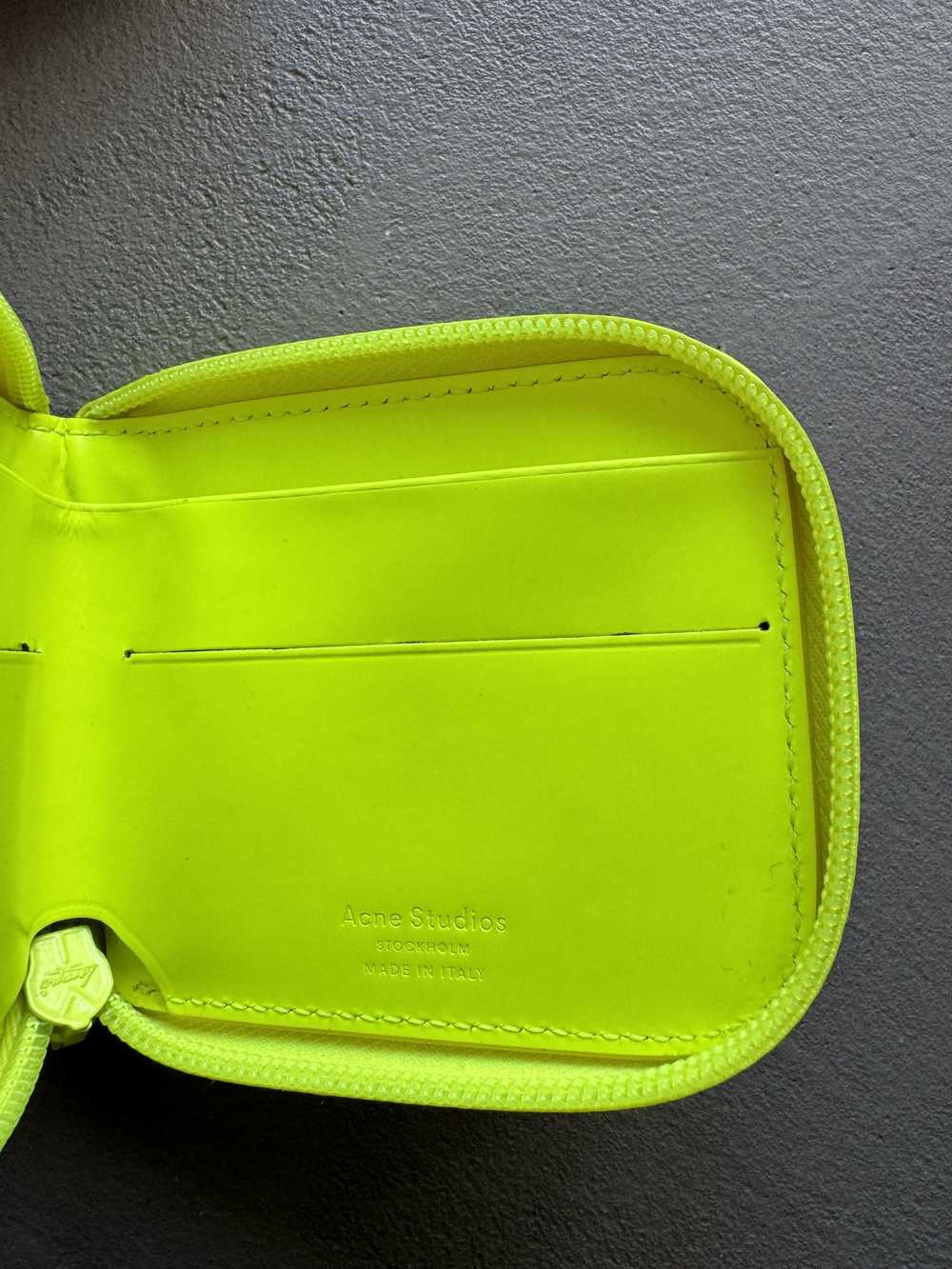 Acne Studios Acne Studios Neon Yellow Zip Wallet - image 6