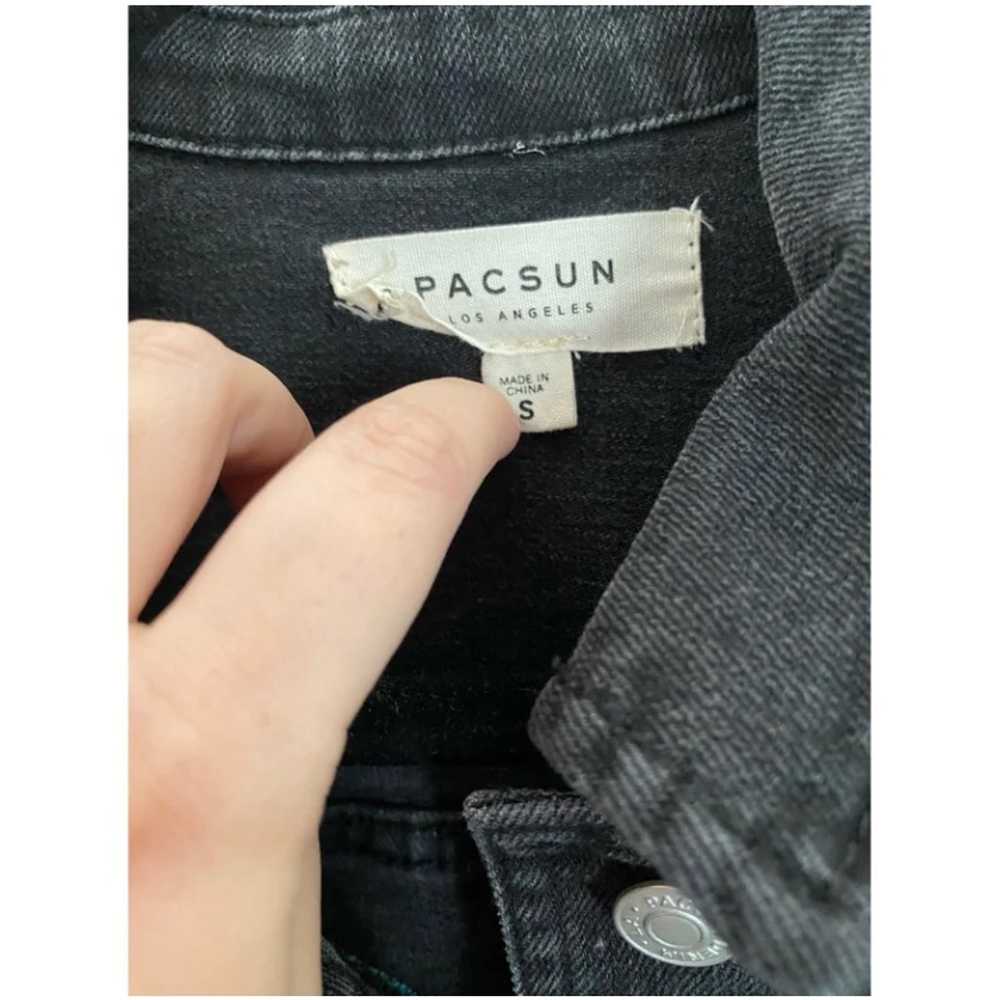 PACSUN BLACK JEAN JACKET SMALL - image 7