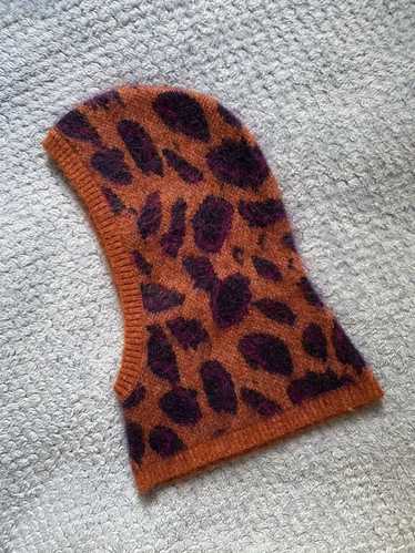 Cos COS Leopard-Jacquard Mohair Balaclava