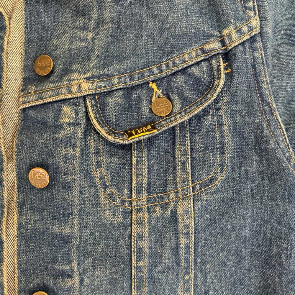 Vtg 70s LEE 101-J Denim Jacket Chore Work Riders … - image 4