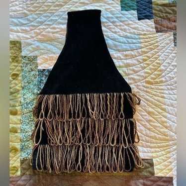 Vintage Shira Leah Beaded Velvet Wrist Bag - image 1