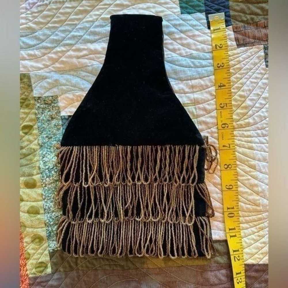 Vintage Shira Leah Beaded Velvet Wrist Bag - image 4