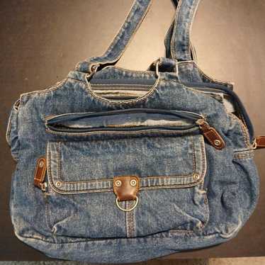 Vintage Denim Purse Shoulder Bag Jean Blue Purse