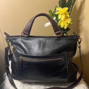 Vintage Fossil Large Leather Tote