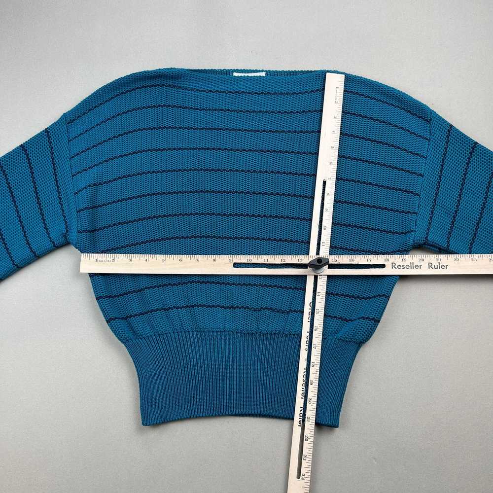 Vintage Vintage Striped Sweater Small Blue Knit J… - image 5