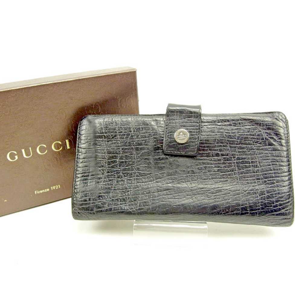 gucci Long Wallet W Hook Black Leather T15145S _2… - image 1