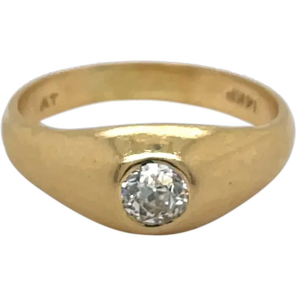 14K Yellow Gold Diamond Ring - image 1