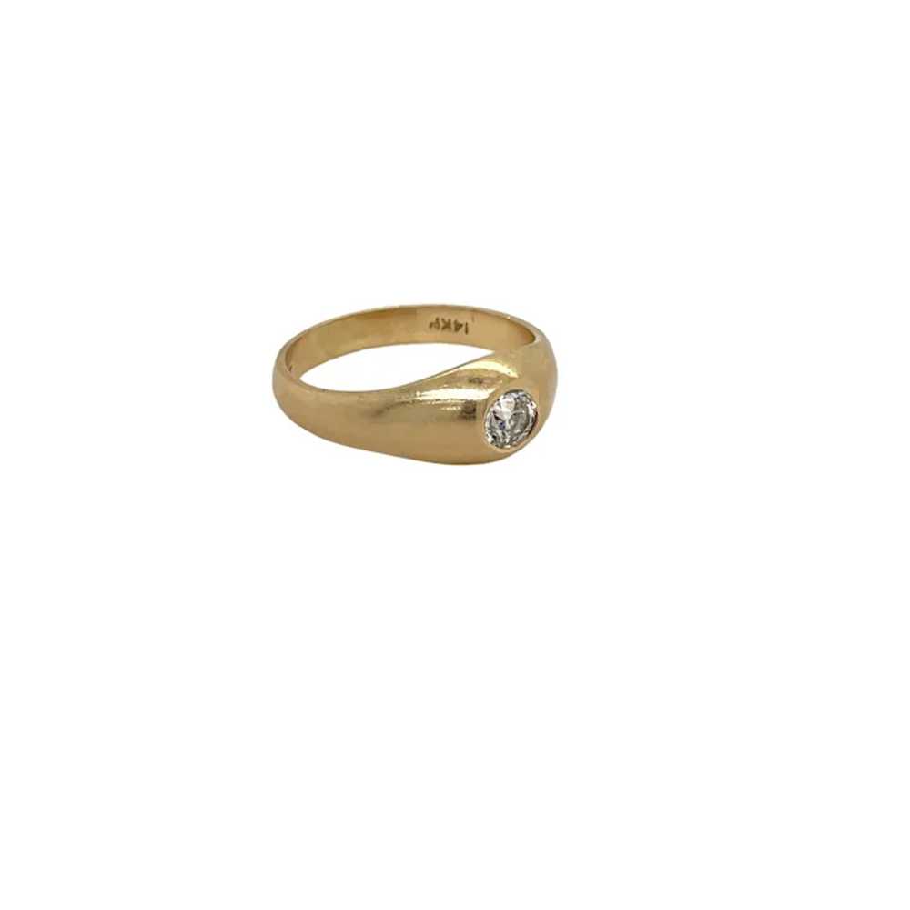 14K Yellow Gold Diamond Ring - image 4