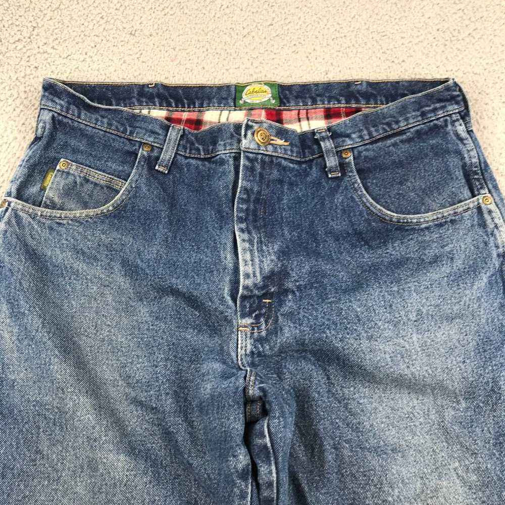 Vintage Cabelas Jeans Adult 38x30 Blue Denim Flan… - image 2