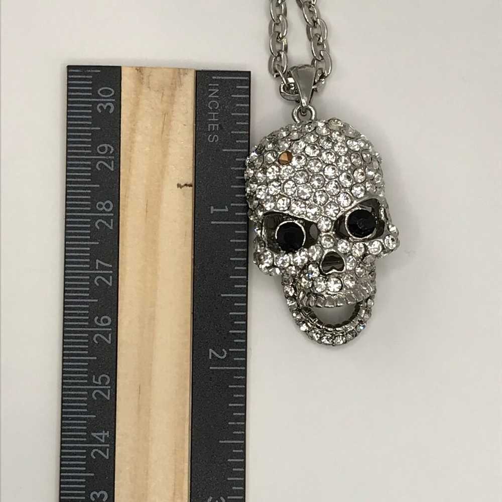 Vintage Goth Style Skull Pendant with Movable Jaw - image 6
