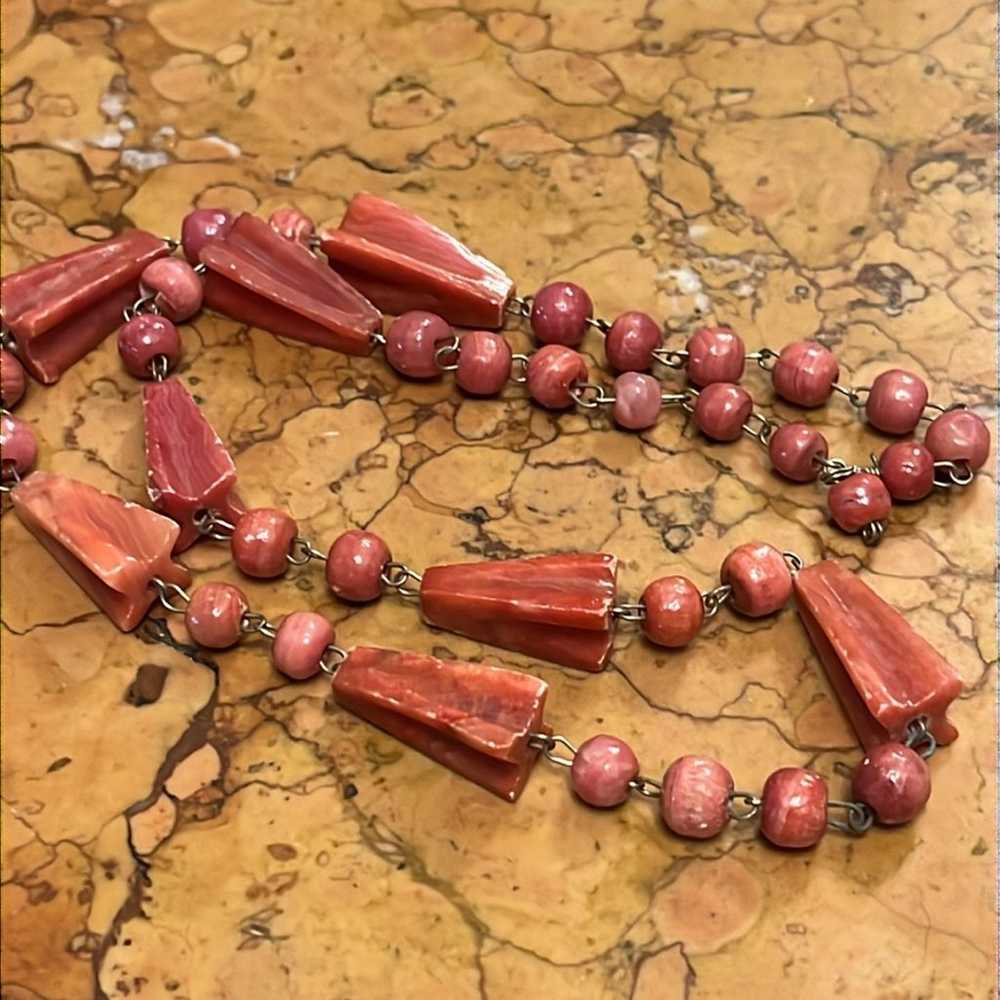 Bundle of four stone beaded necklaces - image 4