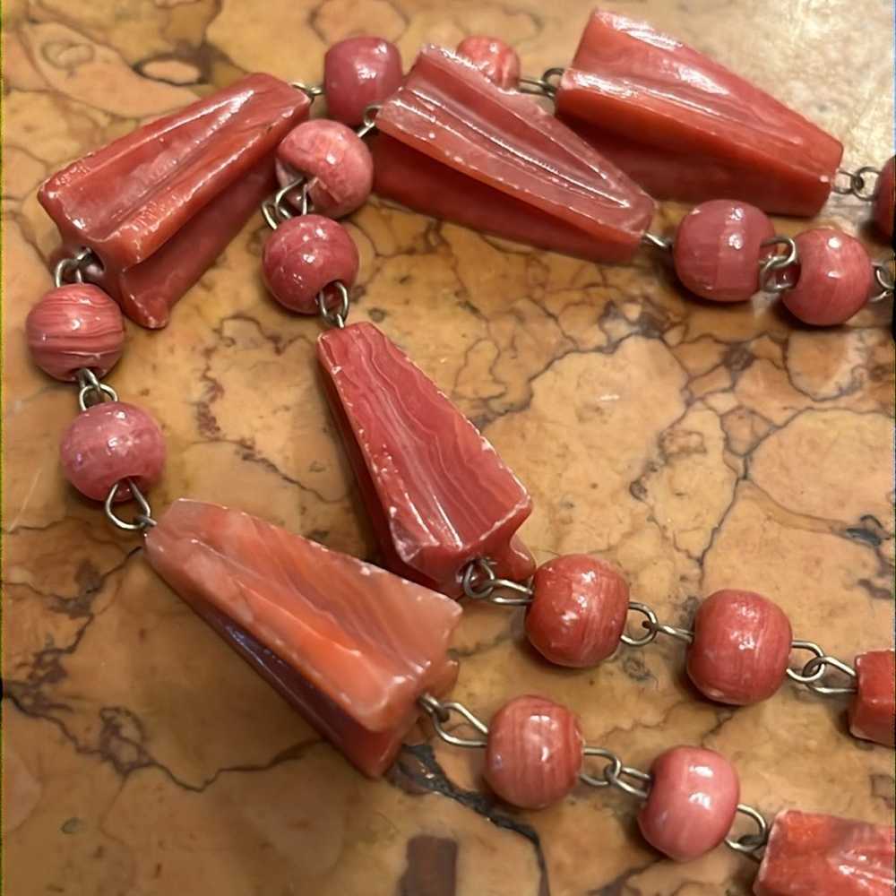 Bundle of four stone beaded necklaces - image 5