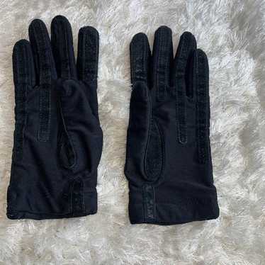 Isotoner Warmups Suede Vintage Gloves Sz Large Bla