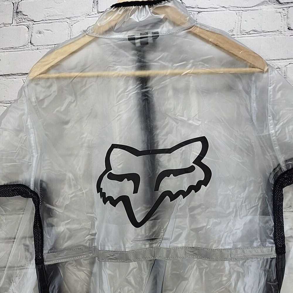 Vintage Fox Mx Fluid jacket Clear Adult Rain Coat… - image 2