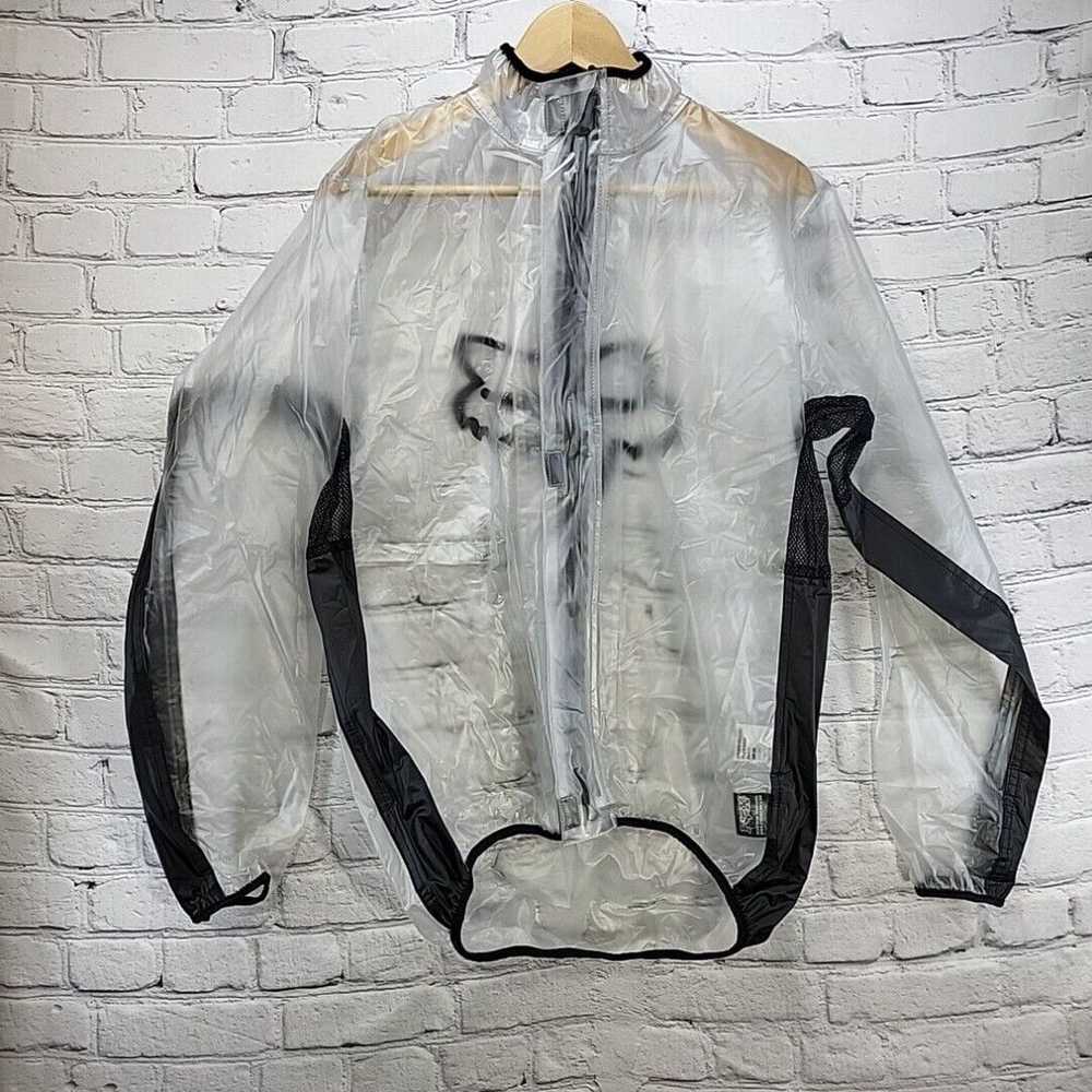Vintage Fox Mx Fluid jacket Clear Adult Rain Coat… - image 3