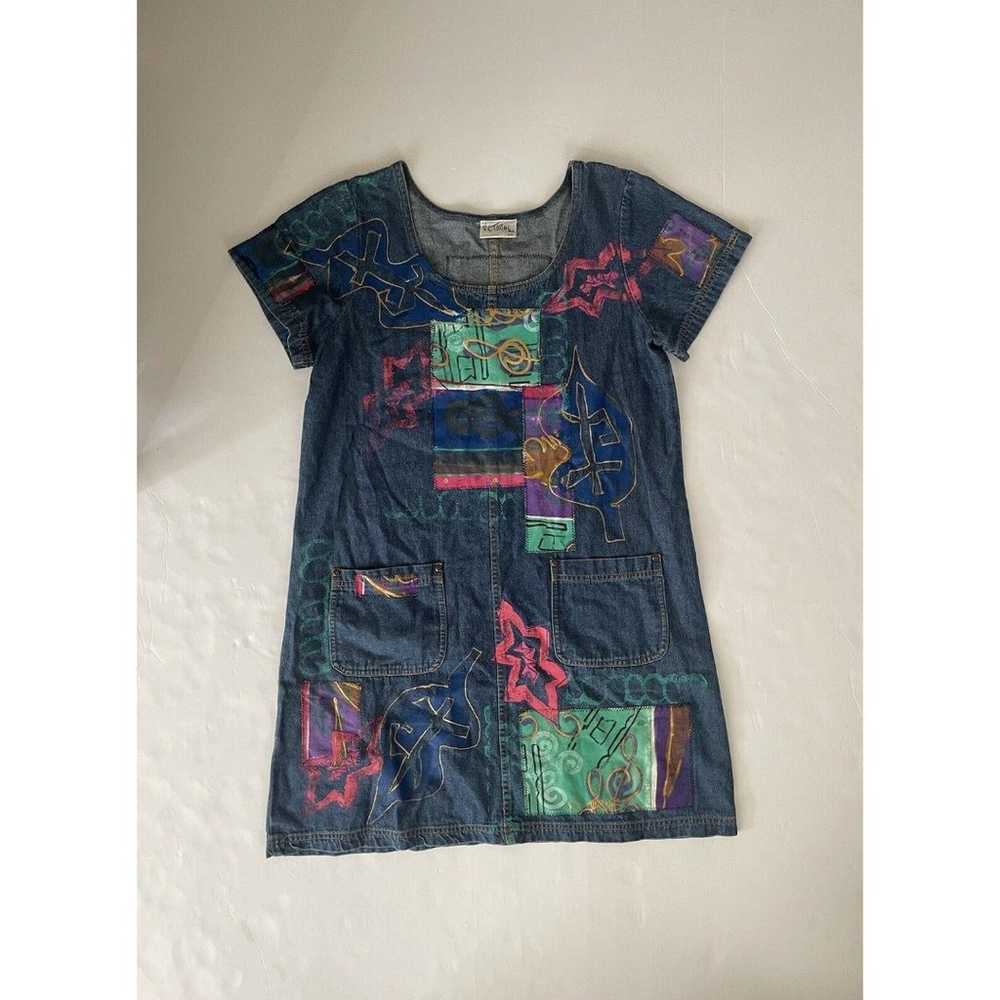 V.C. Torias Art to Wear Signed T-Shirt Dress S/M … - image 12