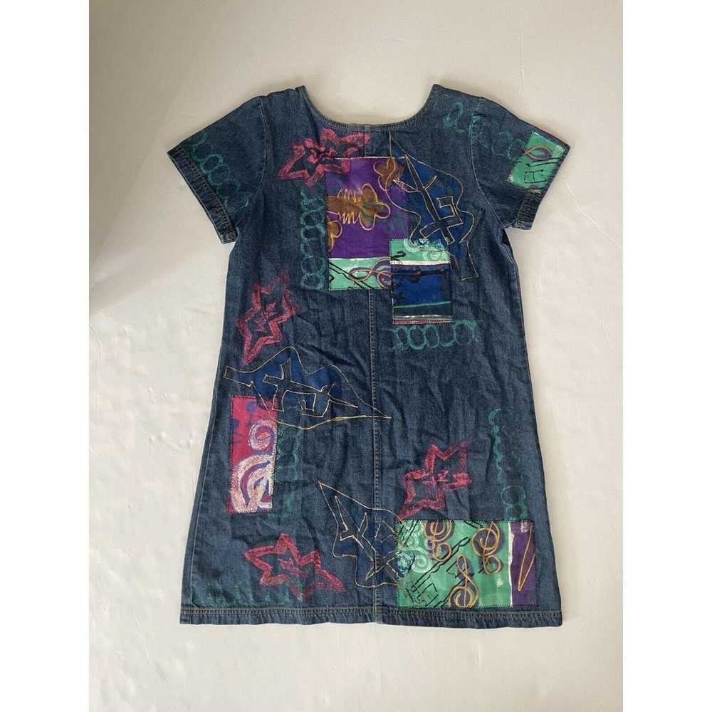 V.C. Torias Art to Wear Signed T-Shirt Dress S/M … - image 3