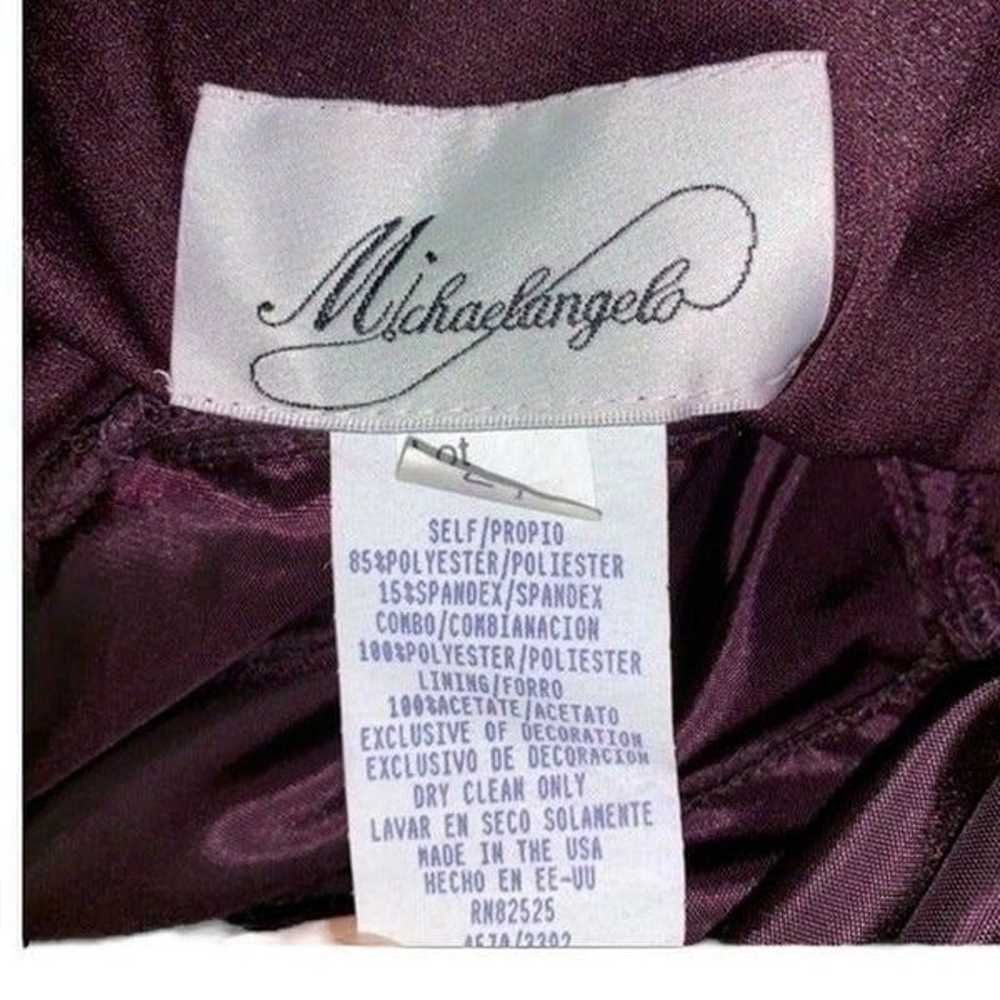 Michelangelo Womens Gown Dress Purple Maxi Stretc… - image 6