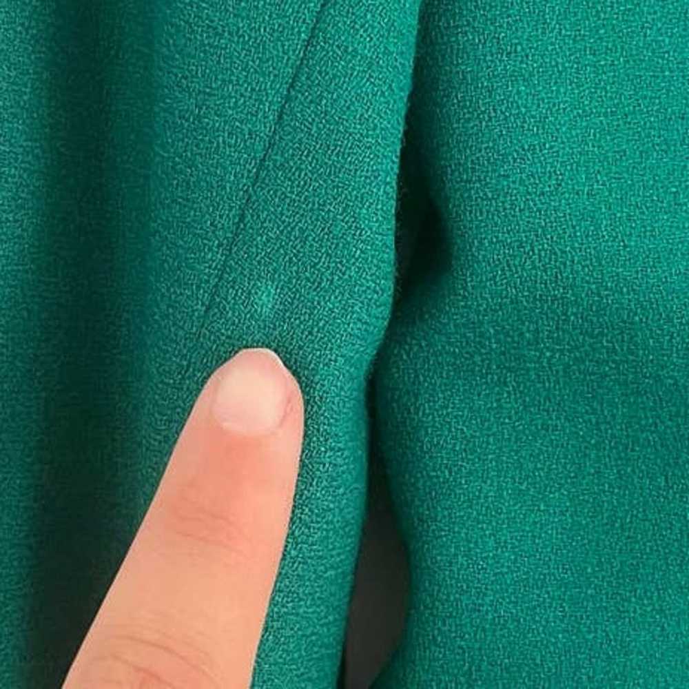 Vintage Carlisle 100% Wool Dress Green Midi Women… - image 4