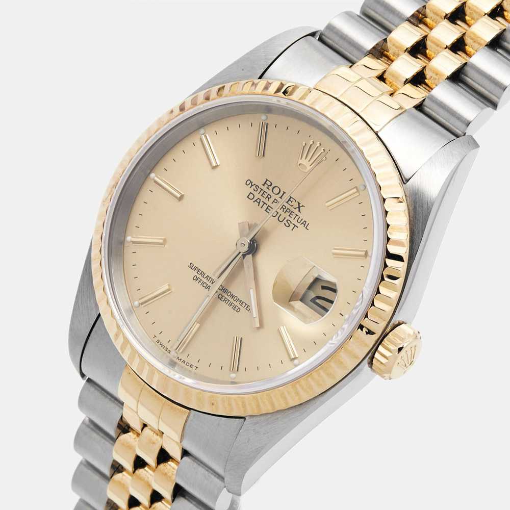 Rolex ROLEX Champagne 18k Yellow Gold Stainless S… - image 3