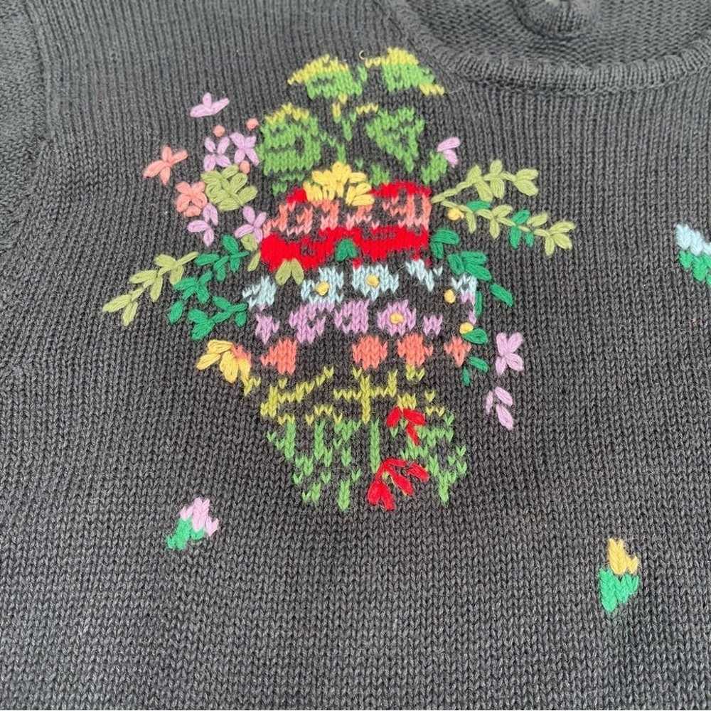 Vintage Susan Bristol hand Embroidered cotton ble… - image 2