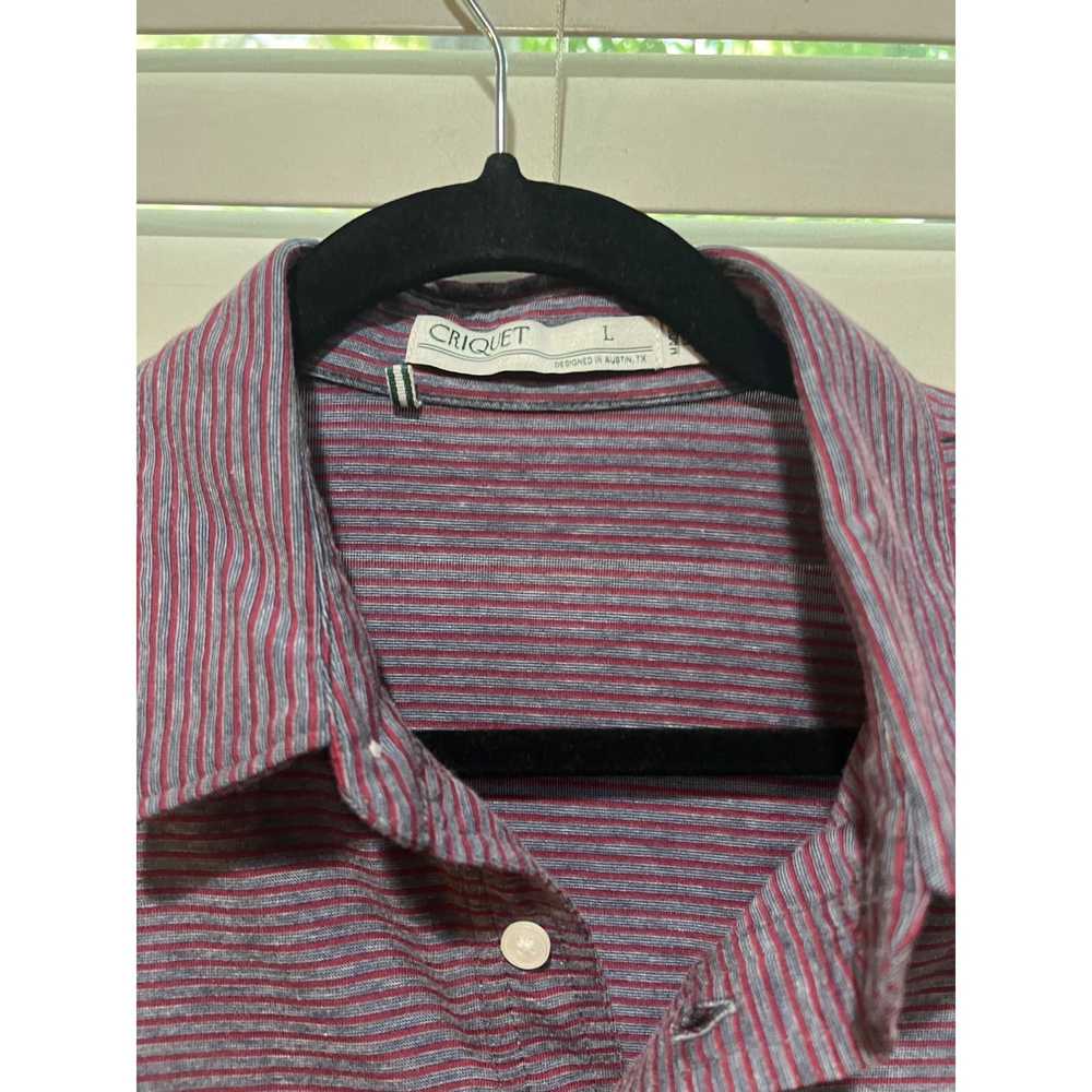 Criquet Criquet Mens Striped Polo Shirt - Size L - image 2