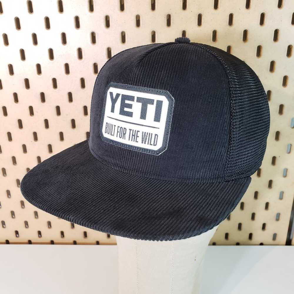 YETI Corduroy Trucker Hat Snapback Cap Black - image 1