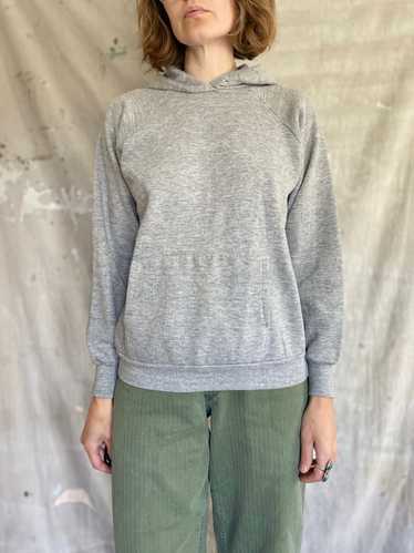 80s Blank Grey Hoodie Sweatshirt