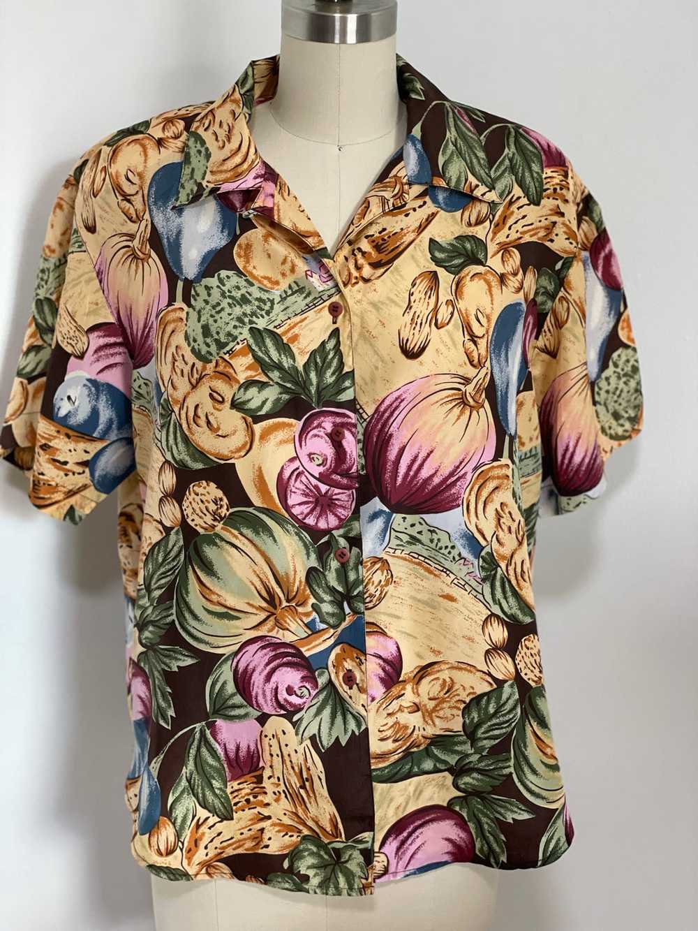 90s Notations Floral Blouse (Small) - image 1