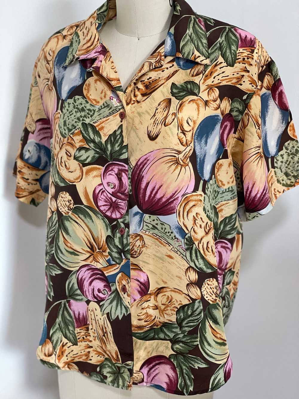 90s Notations Floral Blouse (Small) - image 2