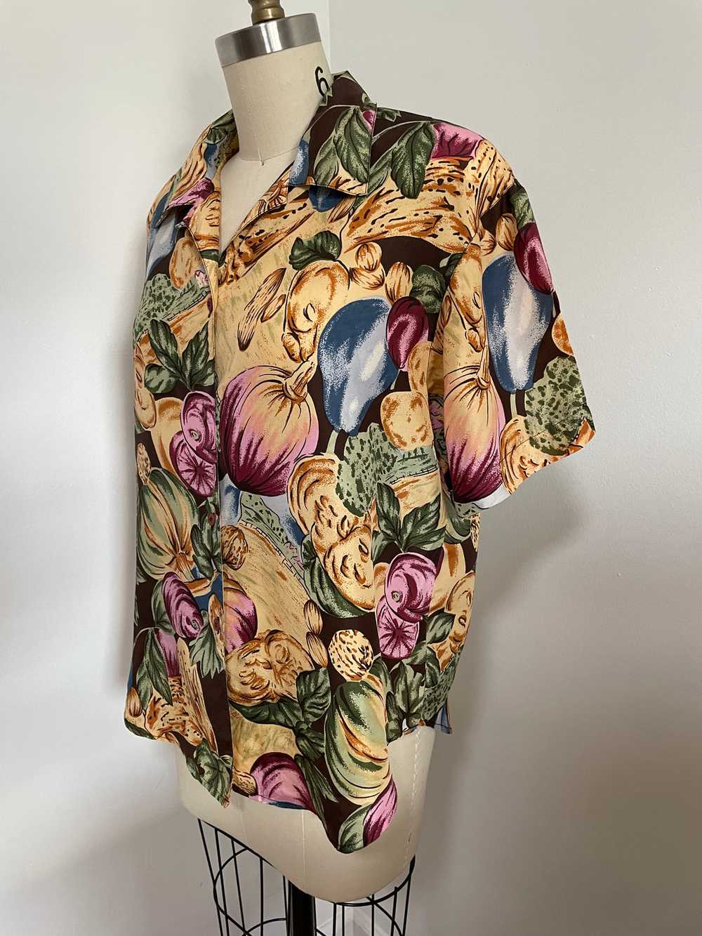 90s Notations Floral Blouse (Small) - image 3