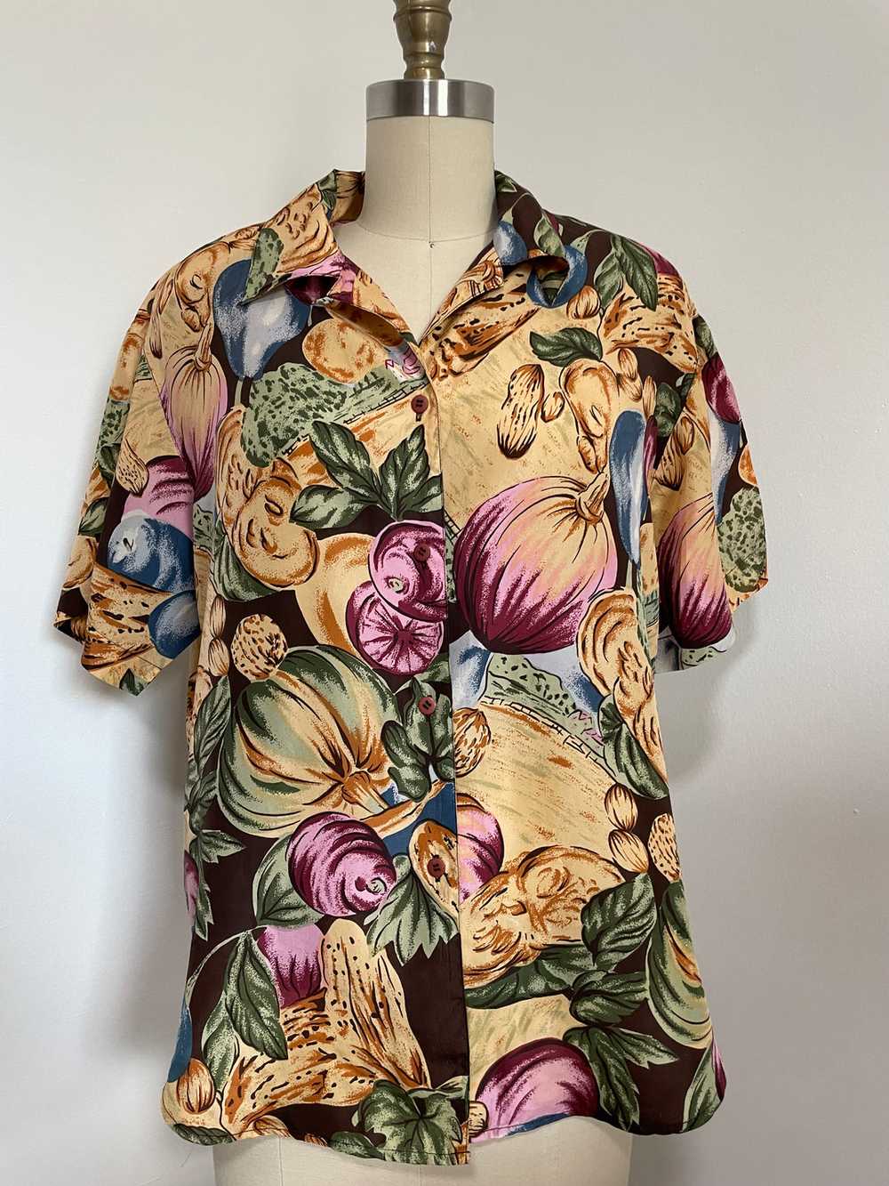 90s Notations Floral Blouse (Small) - image 7