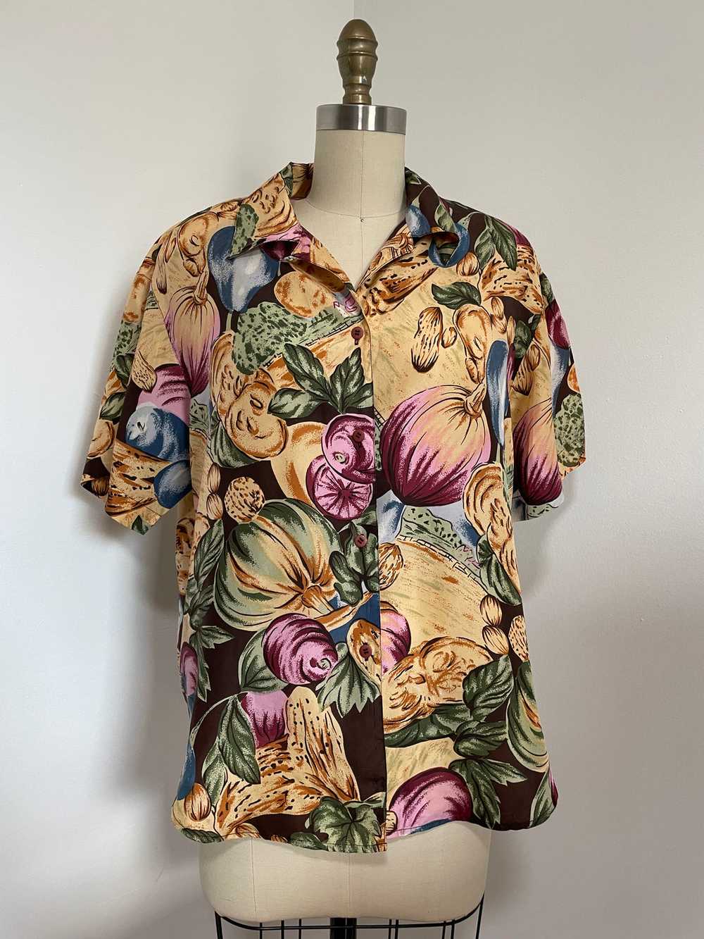 90s Notations Floral Blouse (Small) - image 8
