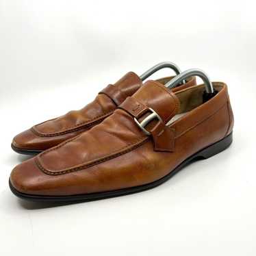 Magnanni Magnanni Lino Brown Leather Slip-On Loaf… - image 1