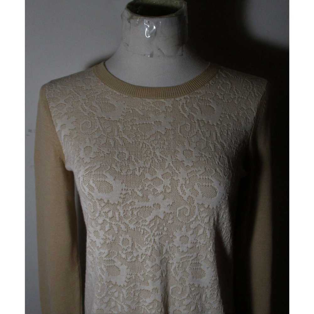 Loft Women's LOFT Ann Taylor Tan Long Sleeve Lace… - image 2