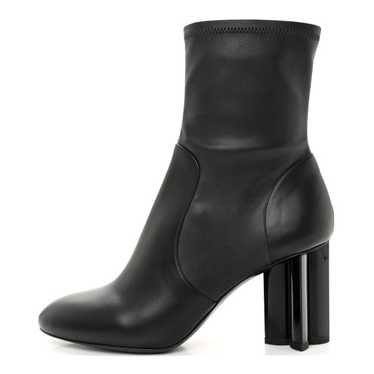 LOUIS VUITTON Patent Silhouette Ankle Boots 37.5 B