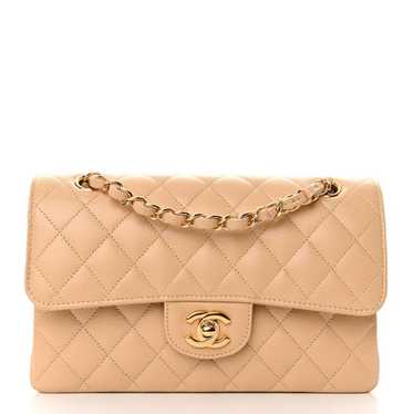 CHANEL Caviar Quilted Small Double Flap Beige