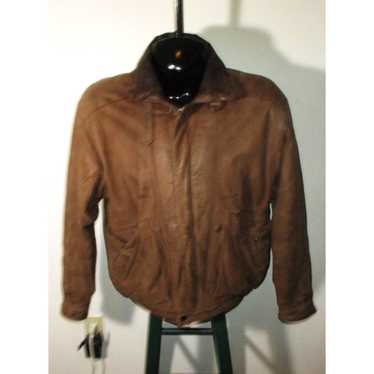 Vintage Men's STRATOJAC Brown Full Zip 100% Leath… - image 1