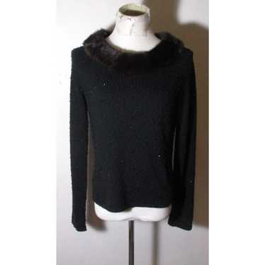 Vintage Women's CHETTA B Black Silk Cashmere & Mi… - image 1