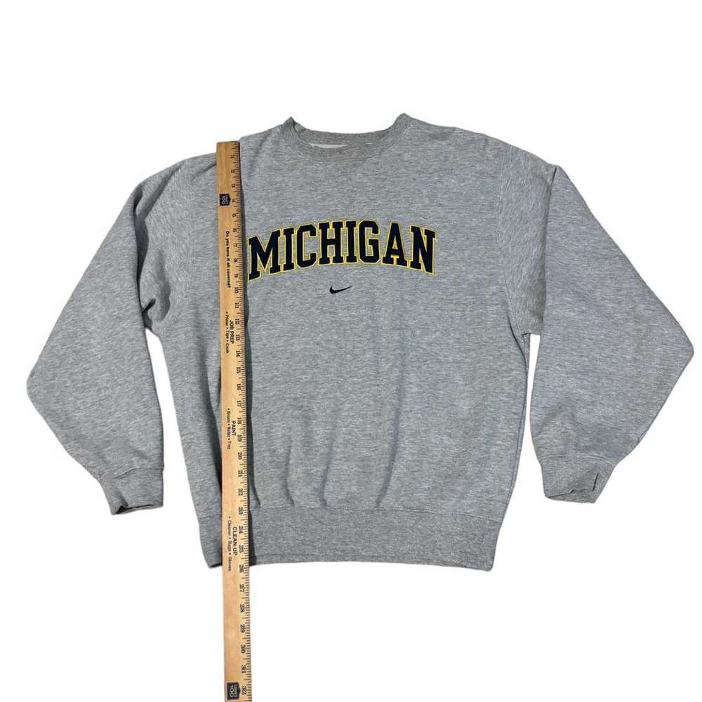 VTG Nike Team Michigan Sweatshirt Men’s Small Sti… - image 8