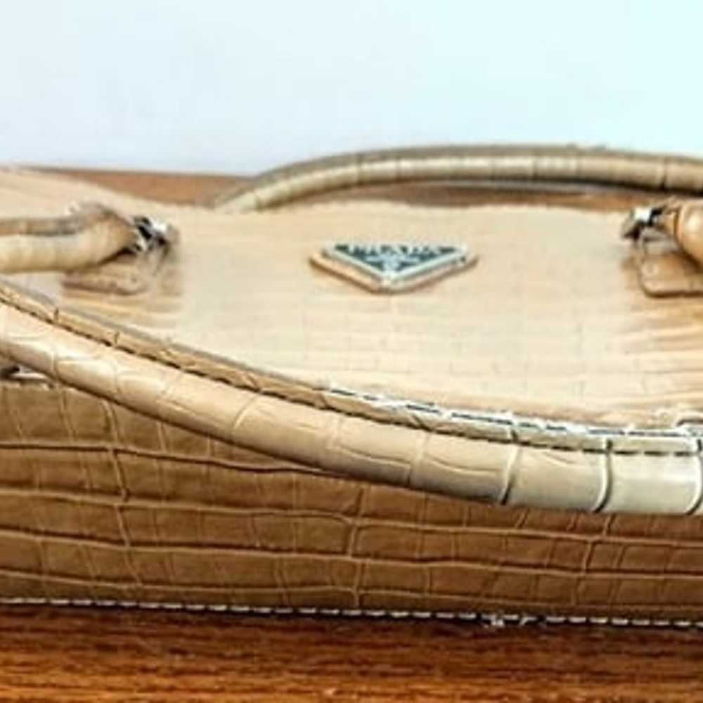PRADA Authentic Light Brown Handbag Purse w/ 4 In… - image 6