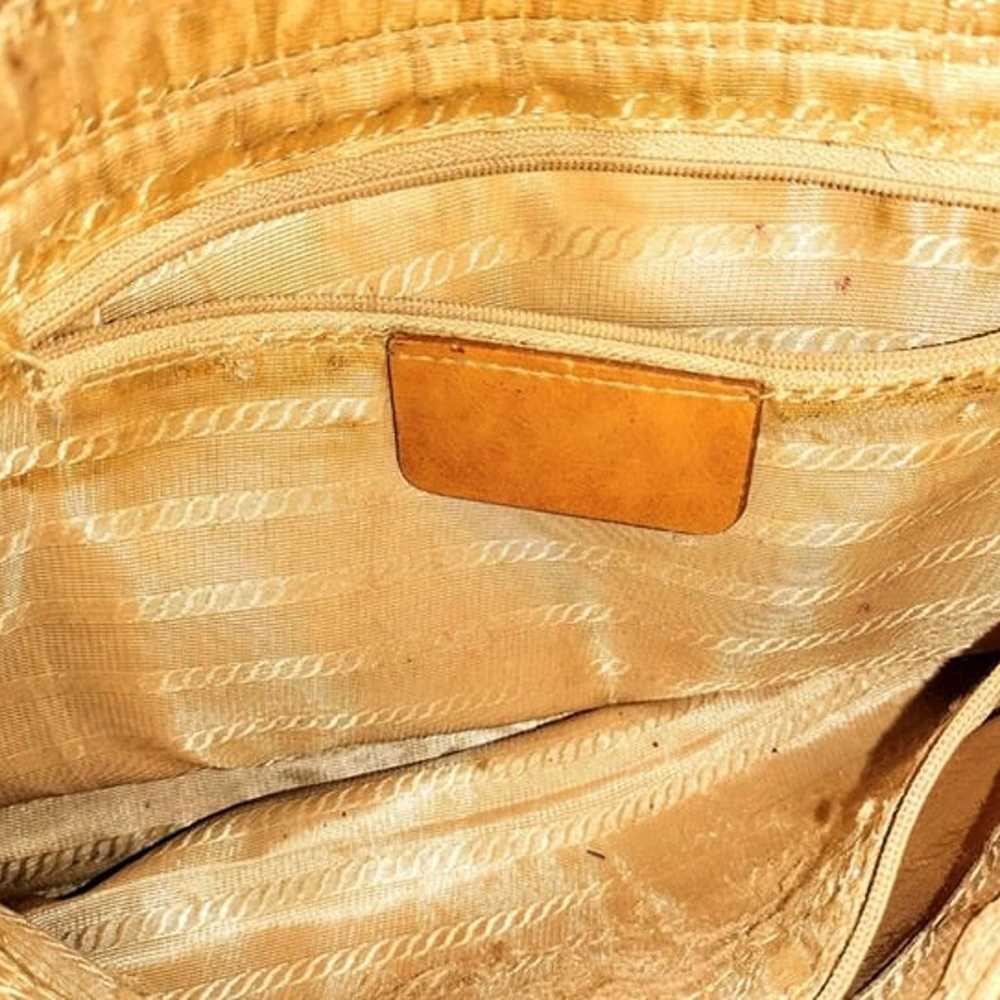PRADA Authentic Light Brown Handbag Purse w/ 4 In… - image 9