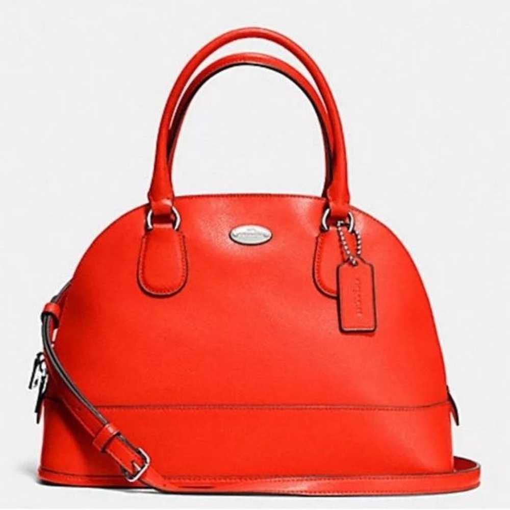 Coach  Cherry Signature Cora Domed Satchel Bag - image 1