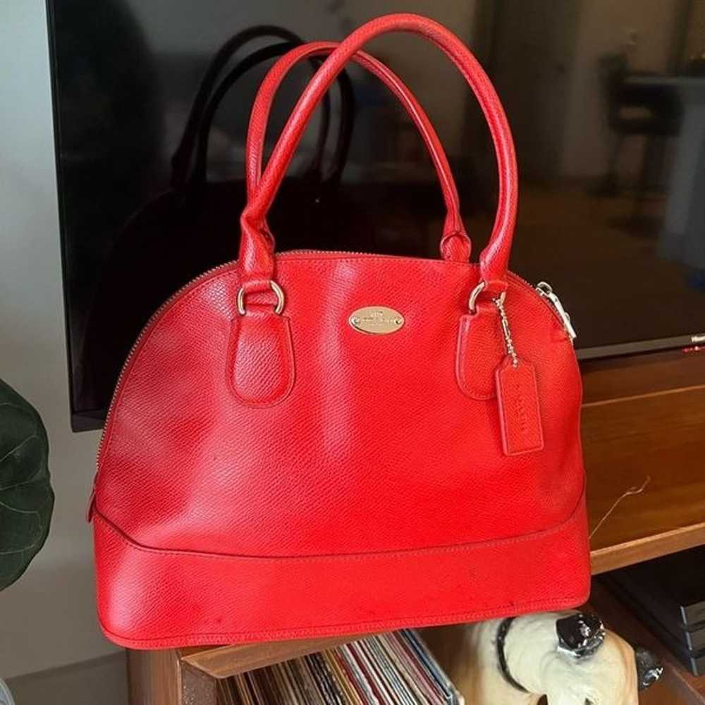 Coach  Cherry Signature Cora Domed Satchel Bag - image 2